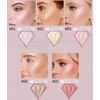 Melemando 5 Color Face Shimmer Highlighter Makeup Palette, Long Lasting