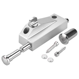 Sarini Stainless Steel Mortise Door Lock Swing Door Lock Framed Glass Door Lock Aluminium Double Door Lock Anti-theft Automatic Lock Rotary Push Button Lock Silver