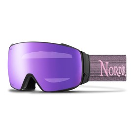 Nordik TORSTEN Magnetic Diamant™ Ski Goggles for Men & Women - Bonus Photochromic Lenses with Anti-Fog & UV 100% -Black/Purple