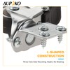 Aupoko 4Pcs Furniture Castors with 4 Brakes 50mm, L-Shaped Brake