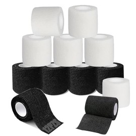 NIAWEA Vendaje Deportivo Autoadheribl 12 Roll,Vendaje Cohesivo Elástico no Tejido,Cinta Cohesiva para los Dedos 5CM X 4.5M para Estiramiento Atlético,
