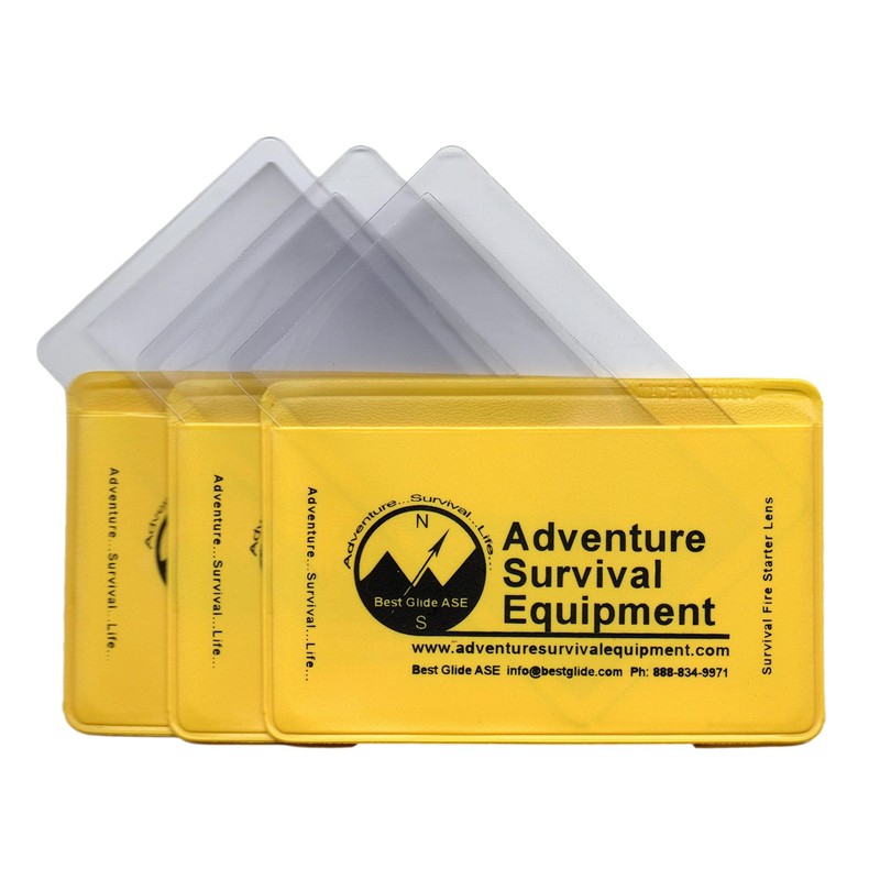 Best Glide ASE Credit Card Size Fresnel Lens Fire Starter