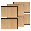 BambooMN Bamboo Slats Placemat with Fabric Border - Solid Colour