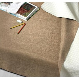 GEMITEX Linum Table Protector, Made in Italy, Non-Slip, Shockproof, Double-Sided, Taupe/White, 140 x 140 cm, Decorates and Protects Your Table from Shocks, Scratches and Liquids