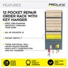 Prolific Repair Order Rack with Key Hanger (Gray)