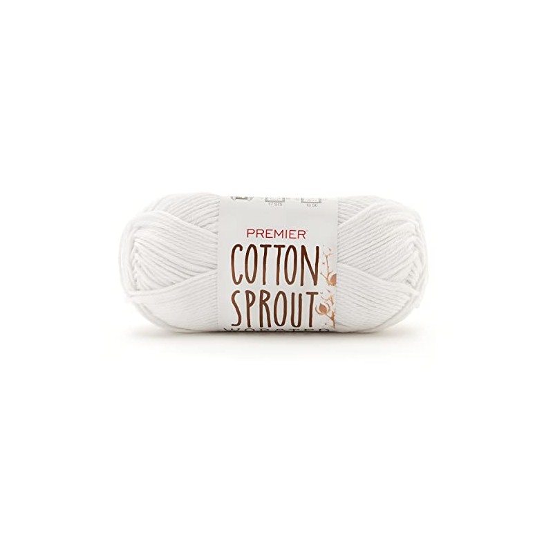 Premier Yarns Cotton Sprout Worsted Yarn - White