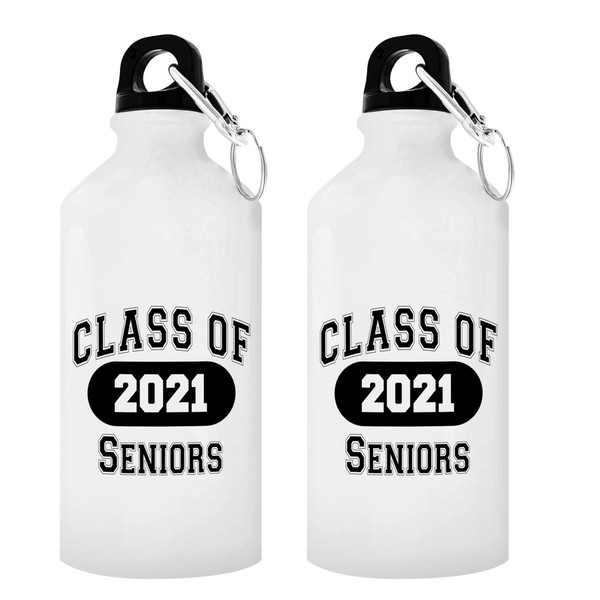 ThisWear Graduation Party Supplies 2022 Class of 2022 Seniors Graduation Gifts for Men Gift 2-Pack 20oz Aluminum Water Bottles with Clip & Sport Top