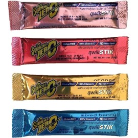 Sqwincher ZERO Sugar Free Electrolyte Powder Beverage MIXED BERRY 30 Qwik Stiks