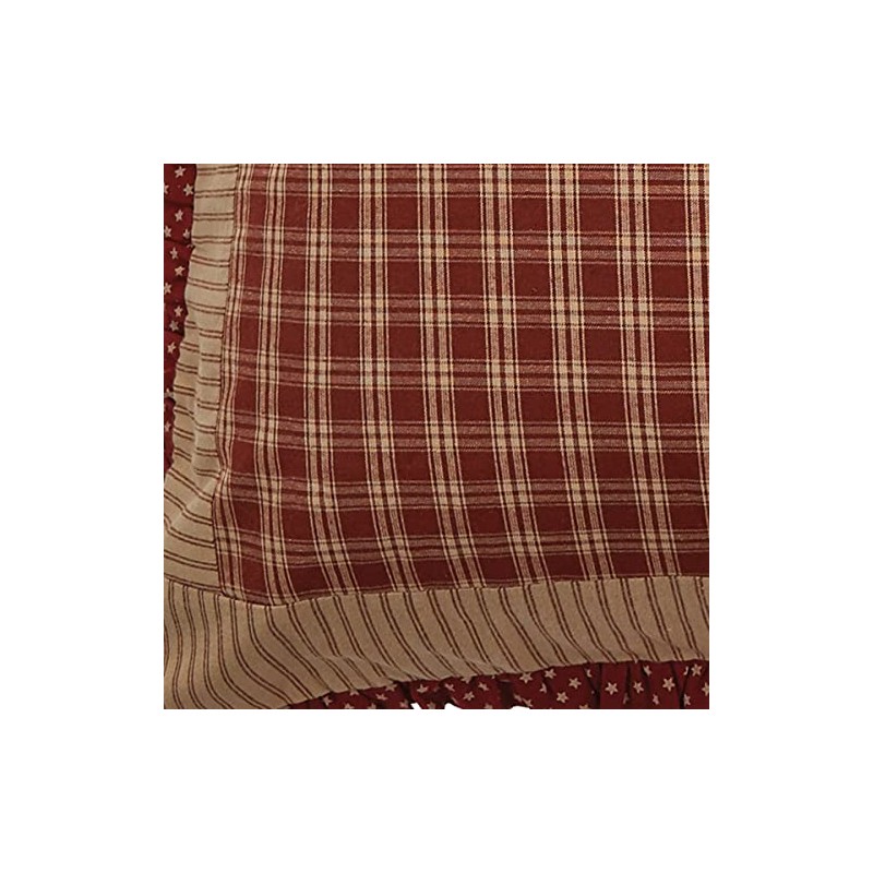 Park Designs Red Sturbridge Patch Basic Euro Sham