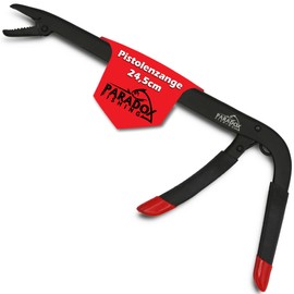 Paradox Fishing Pistol Fishing Pliers (24.5 cm) - Ergonomic Hook Remover for Pike & Predatory Fish - Corrosion Resistant Predator Pliers with Rubberised Handle & Suspension