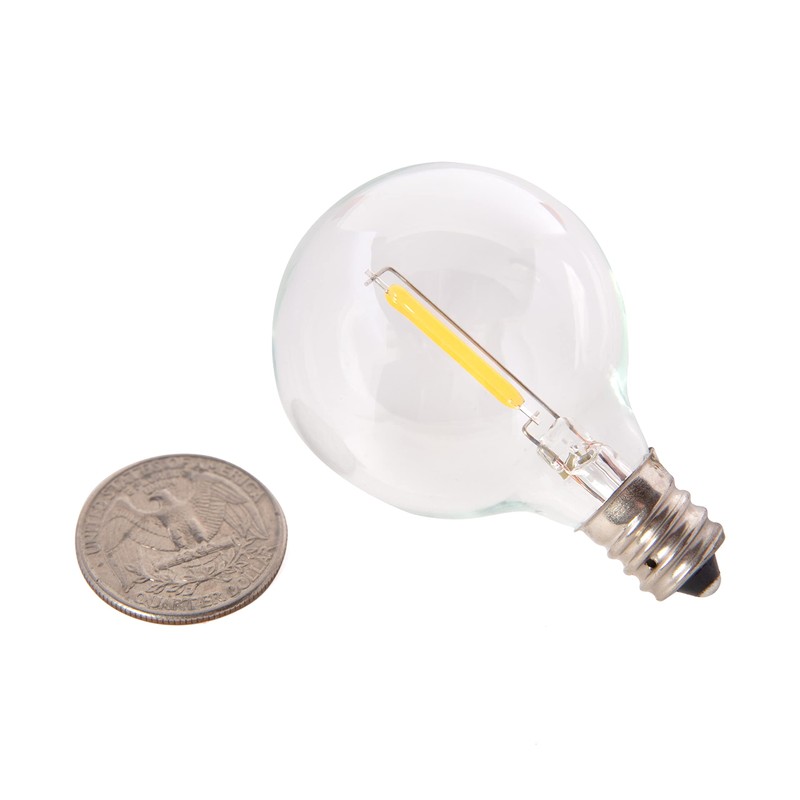 Creative Hobbies Clear LED Globe G40 Replacement Bulbs for Outdoor