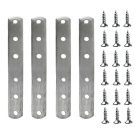 esahpss Stainless Steel Corner Bracket Fixing Parts, Furniture Hardware Accessories, Connecting Parts 156 * 18mm, 4 Pieces, Sold Separately