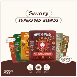 Māla Girl Ramen Broth and Seasoning Superpowder, Packed with Vitamins, Minerals and Antioxidants, Promotes Immunity and Gut Health, Vegan, Gluten and Dairy Free