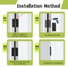 6-Pack Black Door Hinges, 4 Inch Heavy Duty Stainless Steel