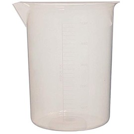 5000ml Premium Polypropylene Beakers, Euro Style, Molded Graduations, Karter Scientific (Single)