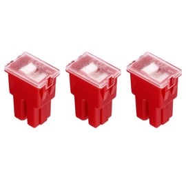 MECCANIXITY 3pcs Cartridge Fuse, 32VDC 50A Female Terminal Automotive Assortment J Case Fuse for Car, Truck, RV, Boats, Red