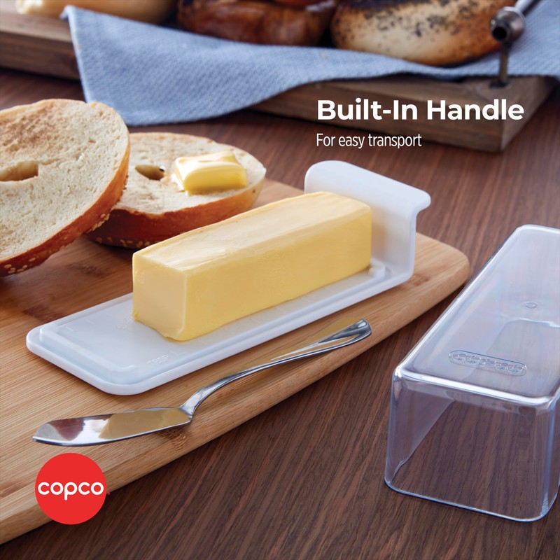 Copco Butter Dish with Clear Lid and Measurment Guide, 7.2