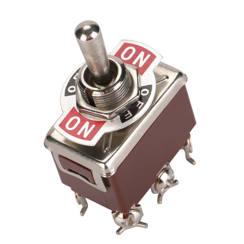 5PCS Toggle Switch DPDT 6 Pin3 Position Terninal On OFF