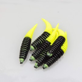 FTM Omura Baits Hero Banana Rubber Bait, Length / Package Contents: 5 cm / 6 Pieces, Colour: Black/Yellow UV