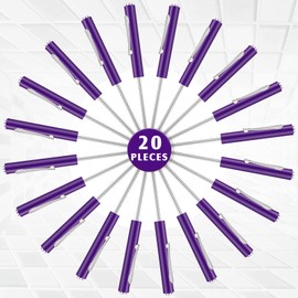 Shimeyao 20 Pcs Pocket Screwdriver Bulk Mini Clips Pocket Screwdriver Magnetic Slotted Screw Driver Screwdriver with Magnet for Mechanical Electrician Technician(Purple)