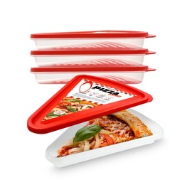 OBNOCHE Pizza Slice Container, Tray and Saver, BPA Free 4 Pack No more soggy pizza! Keep it fresh and crispy with our airtight pizza storage container