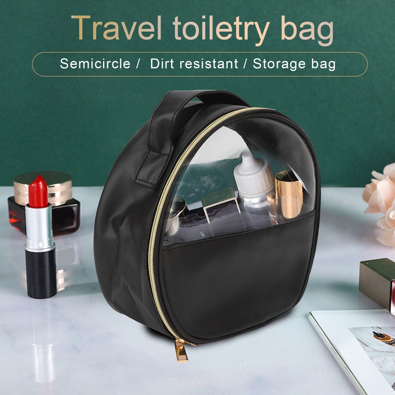 Toiletry Bag PU Leather Makeup Bag Portable Cosmetic Bag Portable