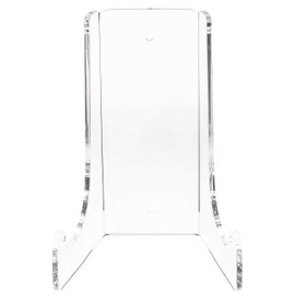 Clear Choice Double-Bend Acrylic Easel Stand 10.5 H |Table top or Wall Mount, Display, Flat Plates, Photos, Place Cards, use for Weddings, Funerals or Birthdays | Clear (H10.5 x W 7.5 x D 5.5)