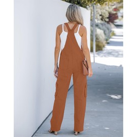 luvamia Summer Outfits for Women 2024 Trendy Country Outfits for Women Women Overalls Jumpsuit Denim One Piece Jumpsuit Women Overall Jean Outfit Rust Small Size 4 Size 6