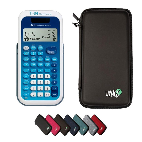 Calcuso Sparpaket: TI 34 MultiView wissenschaftlicher Taschenrechner + WYNGS Schutzhülle