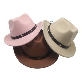 3 Pcs Kids Cowboy Hat Cowgirl Hat for Girl Boys Cowboy Hat with Buckle Belt Wide Brim Fedora Hat Dress Up Costume