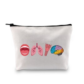 PLITI Speech Therapy Gift SLP Gifts Speech Language Pathology Gifts Speech Language Pathologist Assistant Makeup Bag (SLP Mouth bagU)