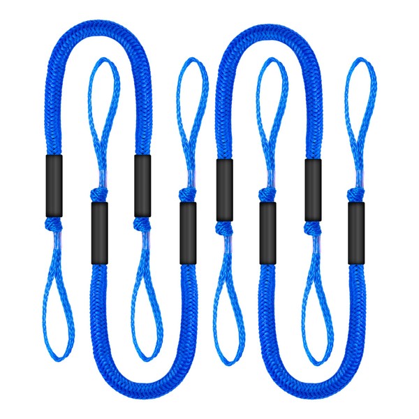 NIUTRIP 4FT Bungee Dock Line with Foam Floats Stretchable Boat