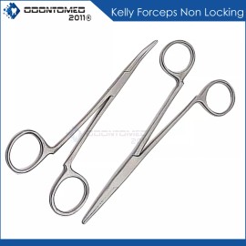 ODM Forceps Kelly Hemostat Surgical Non Locking Curved Straight  Clamp Plier DS-1564