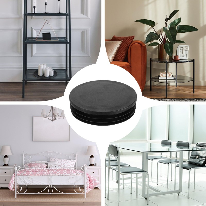 sourcing map 3 Pcs Round Plastic Plug, Black Tubing End