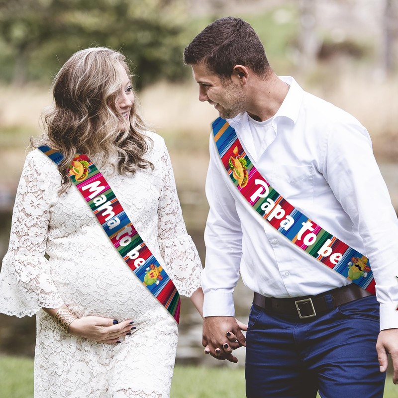 Mexican Mama to be and Papa to be Sash for