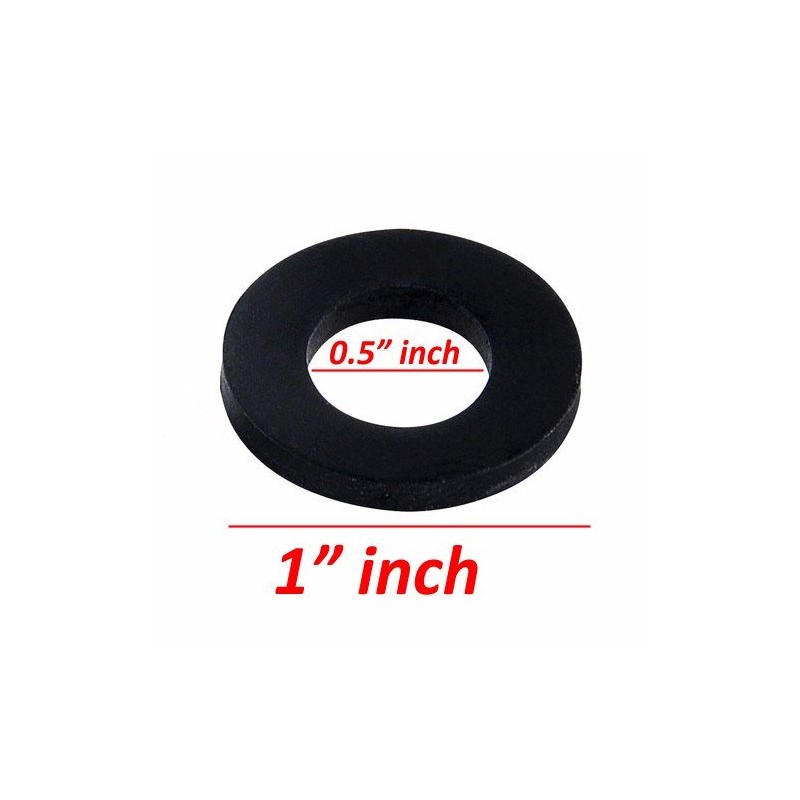 Wideskall Rubber Flat Washer Grommet 1" inch (Pack of 15)