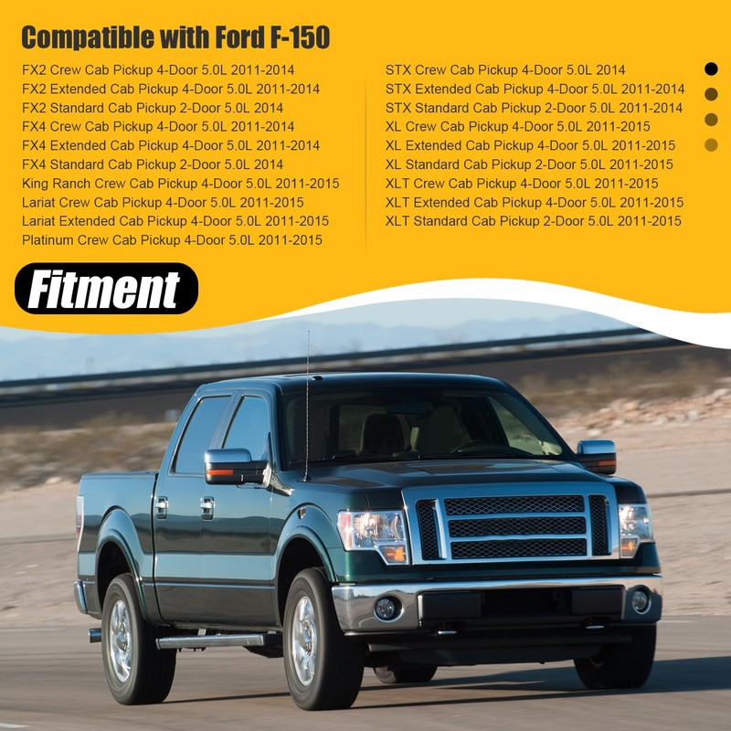 Radiator Coolant Hoses w/T-Connector Compatible with Ford F-150 2011-2014