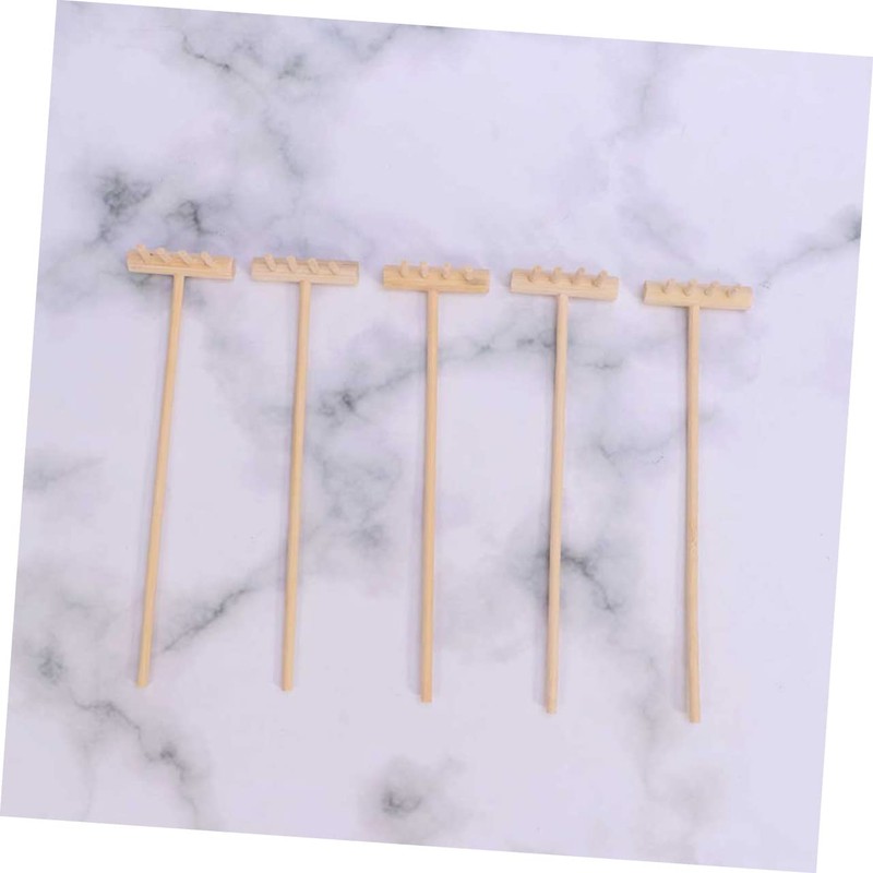 SAFIGLE 2pcs Mini Rake for Zen Garden Decoration Meditation Accessories