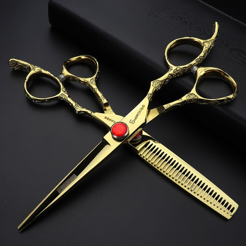Golden Professional Hairdressing Scissors 6 Inch 7 Inch Hairdressing Scissors
