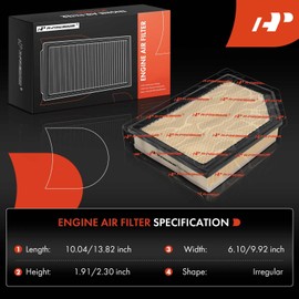 A-Premium 2-PC Engine Air Filter Compatible with Jeep Grand Wagoneer 2022-2024, Grand Wagoneer L 2023-2024, Wagoneer 2023-2024, Wagoneer L 2023-2024, 3.0L