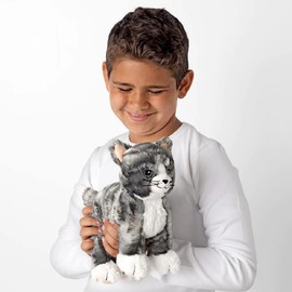 LillePlutt Grey White Cat Plush Toy