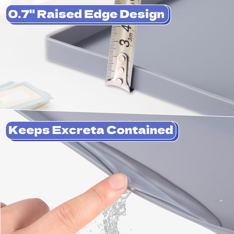 Bedside Commodes Mat, 23.6 x 19.7 Bedside Portable Toilet Mat