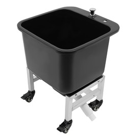 TFCFL Freestanding Floor Mop Sink, Commercial Mop Basin with Rollers, Plastic Mop Bucket for Balcony Bathroom Kitchen Restaurant Business Outdoor