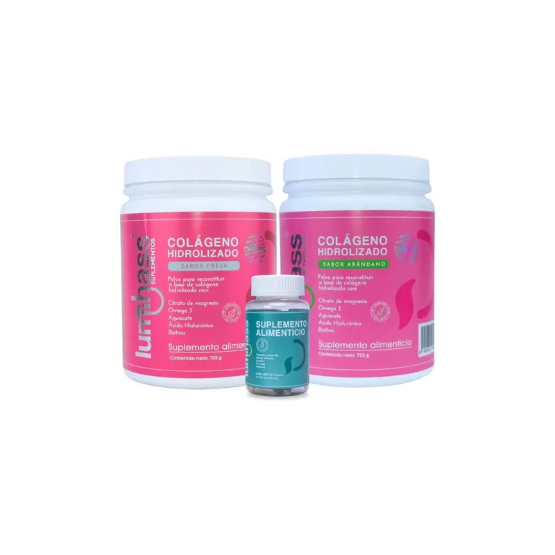 Colágeno Lumihass 2 Botes 725 G Omega 3 Acido Hialuronic