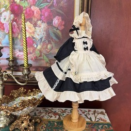 HAMRETHYPPZ 1/4 1/6 1/3 BJD Ball Joint Doll Dress Doll Costume Doll Maid Clothes Spherical Joint Doll Dress Princess Dress Maid Dress White Cute Maid Skirt (Head, Body Not Included) White (1/3)