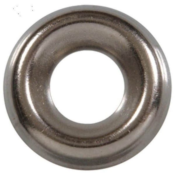 1/4" Countersunk Finishing Washers (Pack of 20), for Screws/Bolts/Nails, Nickel