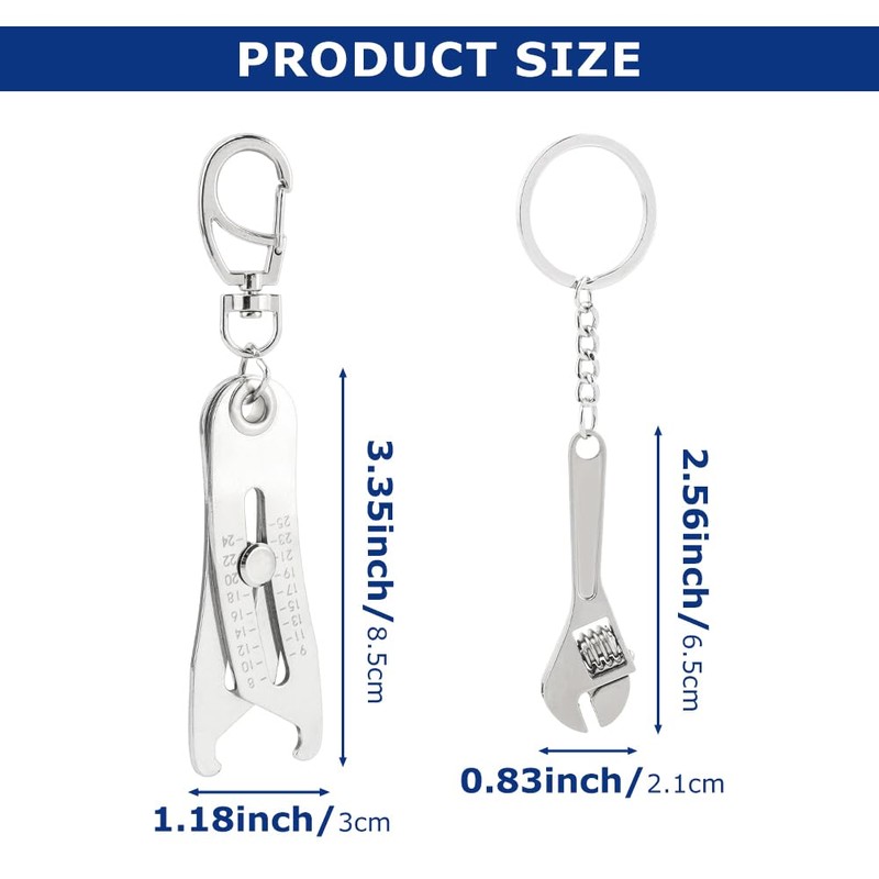 Pilarmuture Portable Precise Thread Size Checker Keychain,Precise Bolt Size Finder