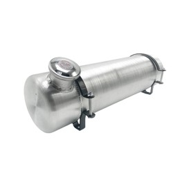 JSD AUTO PARTS Fuel Tank 2 3/8 Gallon 6x22" 1/4NPT Outlet End Fill Spun Aluminum Gas Tank for mini bike,go kart, Log splitter