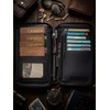 Premium Leather Travel Passport Wallet, Multi-Card Document Organizer with Canadian