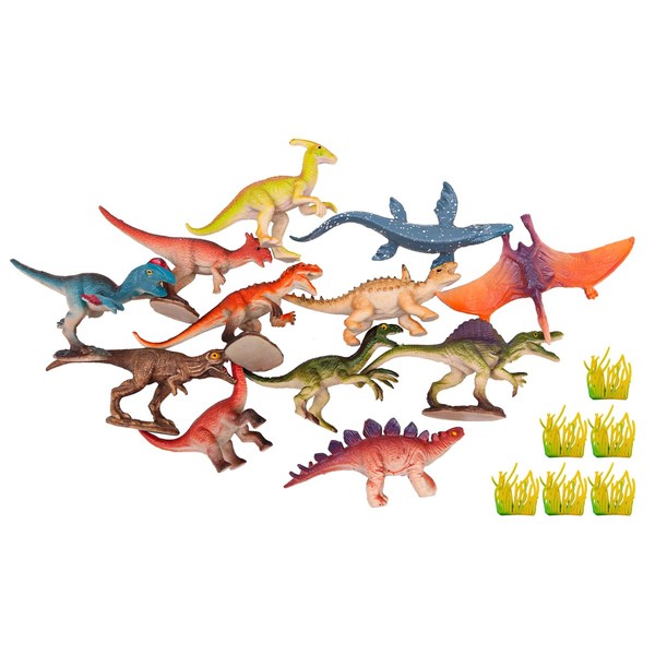 WANGCL 12PCS Dinosaur Figure, Realistic Dinosaur Figure Toys Kit Educate